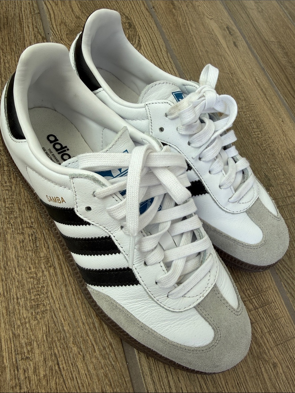 adidas Samba White, Black & Gray Low-Top Sneakers